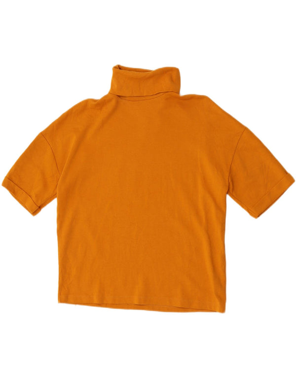 Zara T-shirt surdimensionné pour femme UK 10 Petit coton jaune