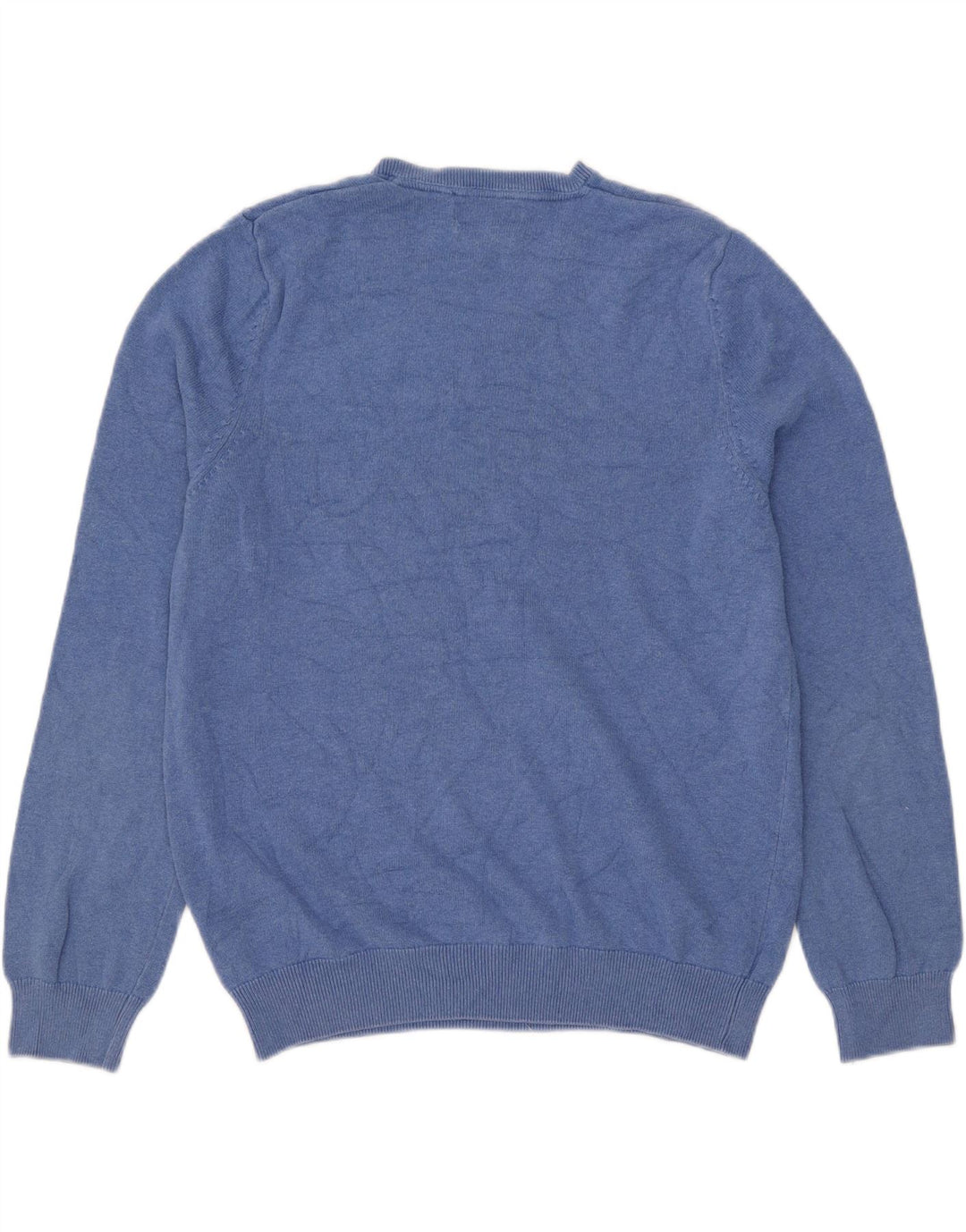Marks & Spencer Pull col V pour homme en coton bleu Taille L