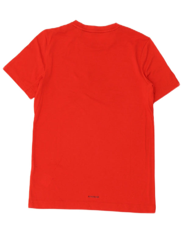 Adidas Garçons Aeroready Graphic T-Shirt Top 11-12 ans Rouge Polyester