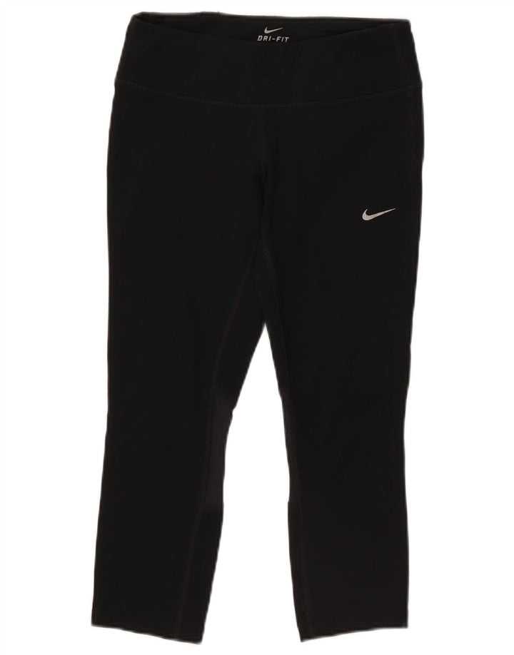 Nike Legging Capri Dri Fit pour femme UK 10 Petit Noir Polyester