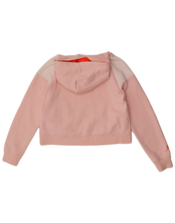 Jordan Sweat à capuche court graphique pour fille 12-13 ans Rose Large Colorblock