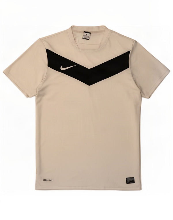 Nike Hommes Dri Fit T-Shirt Haut Petit Blanc Colorblock