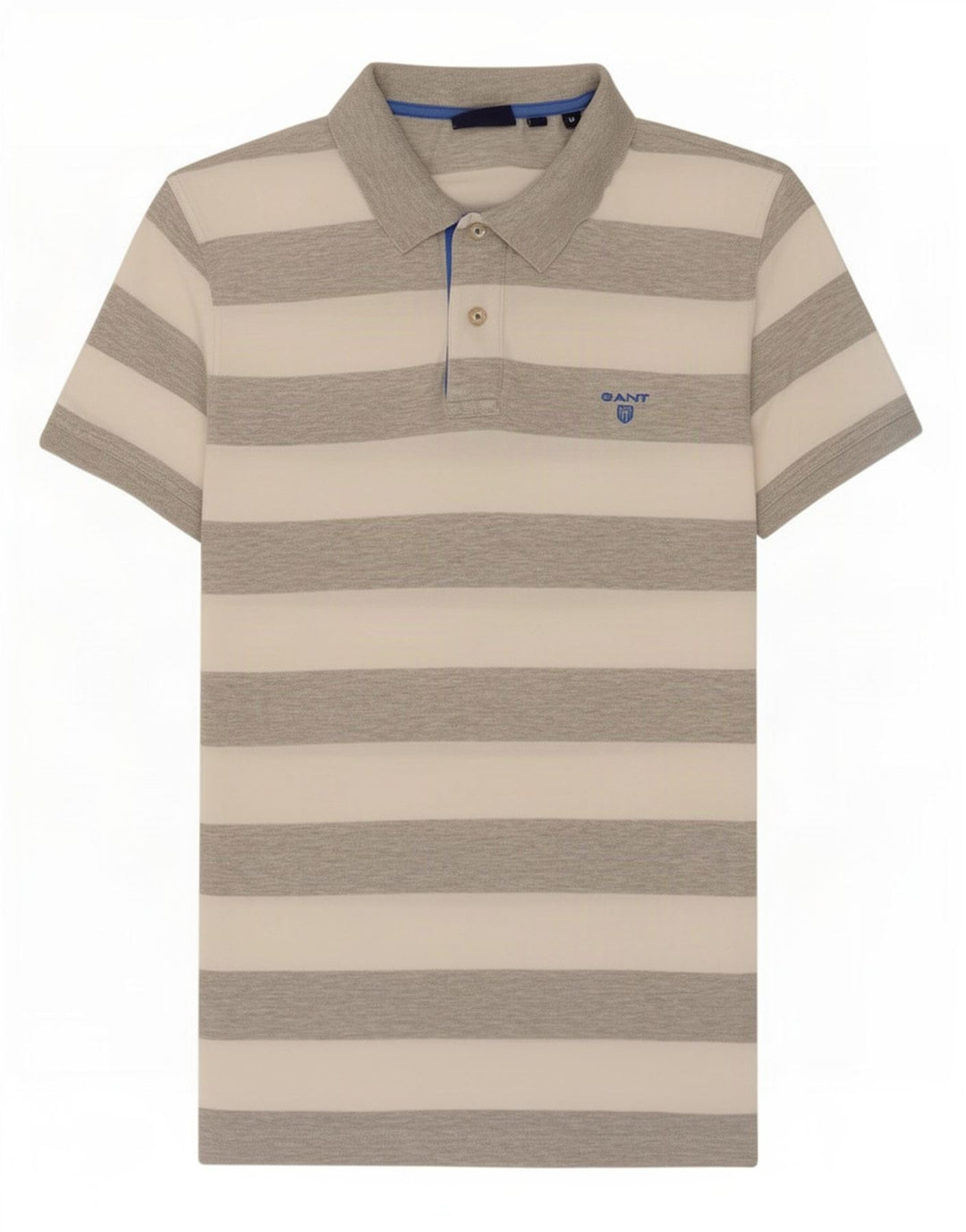 Gant Polo Homme Gris Moyen Rayé Coton