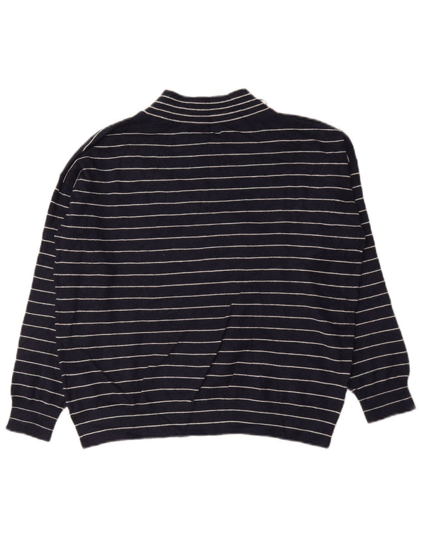 Marks & Spencer Pull col en V pour femme UK 10 Small Bleu marine