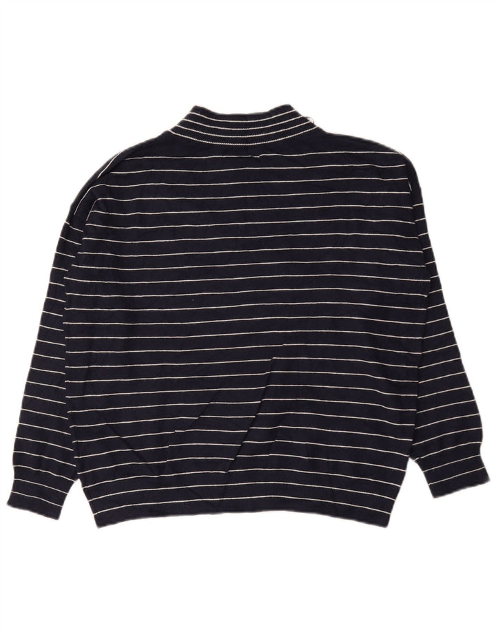 Marks & Spencer Pull col en V pour femme UK 10 Small Bleu marine