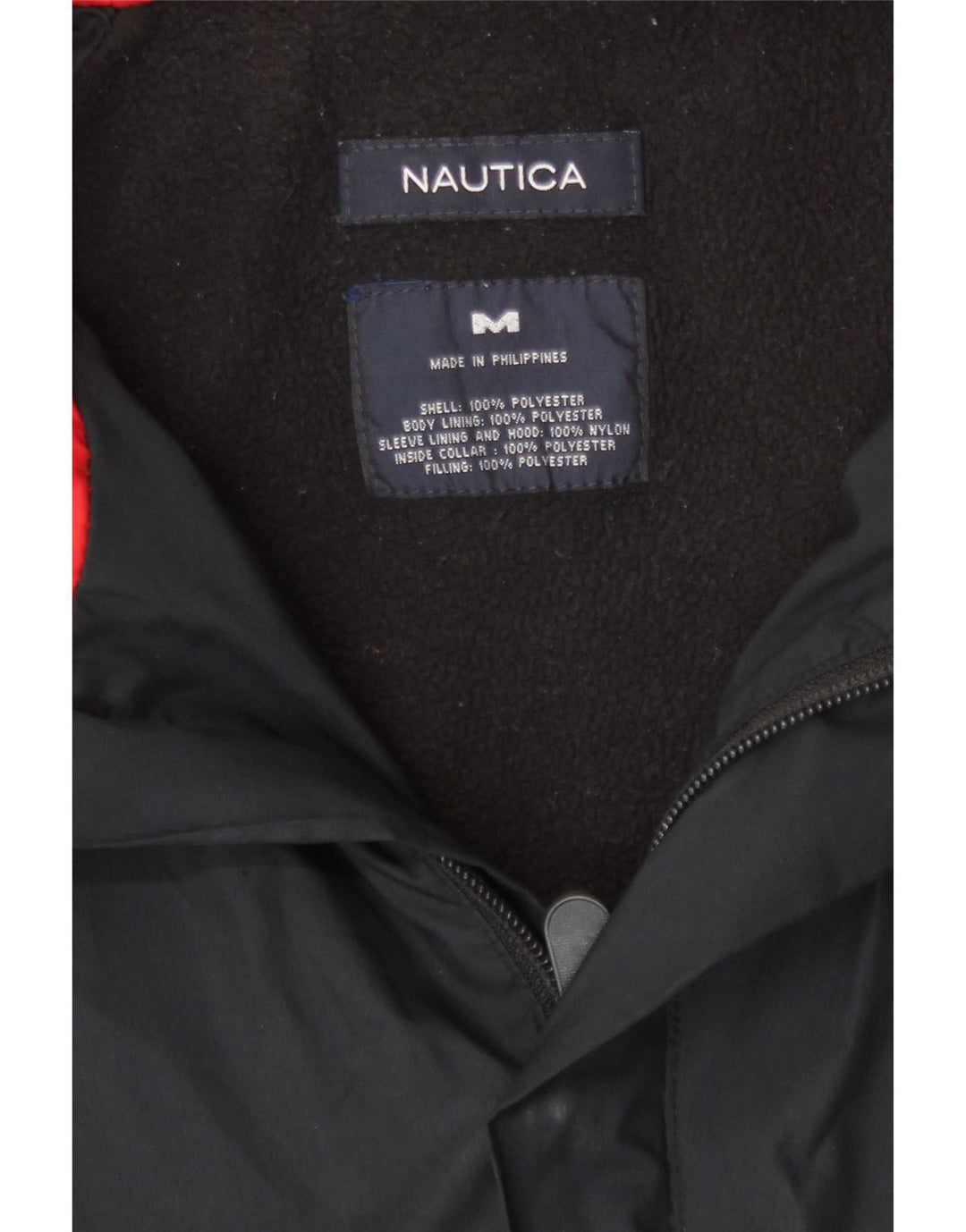 Nautica Bomber à capuche pour homme UK 38 Bleu marine moyen Colourblock