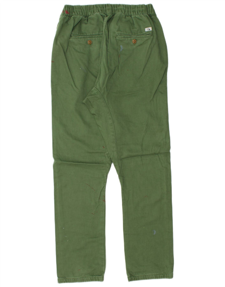 Quiksilver Pantalon Chino Droit Homme Moyen W30 L30 Vert Polyester