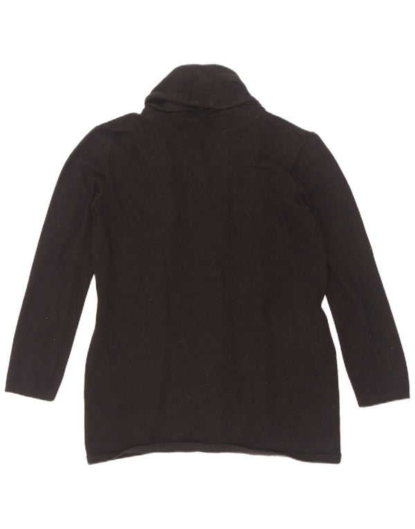 Zara Cardigan Femme Pull UK 12 Medium Noir Viscose