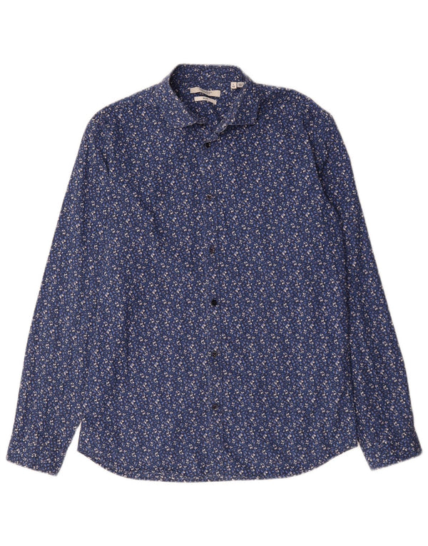 JACK & JONES Chemise Slim Fit Homme Taille 42 Grand Bleu Floral Coton