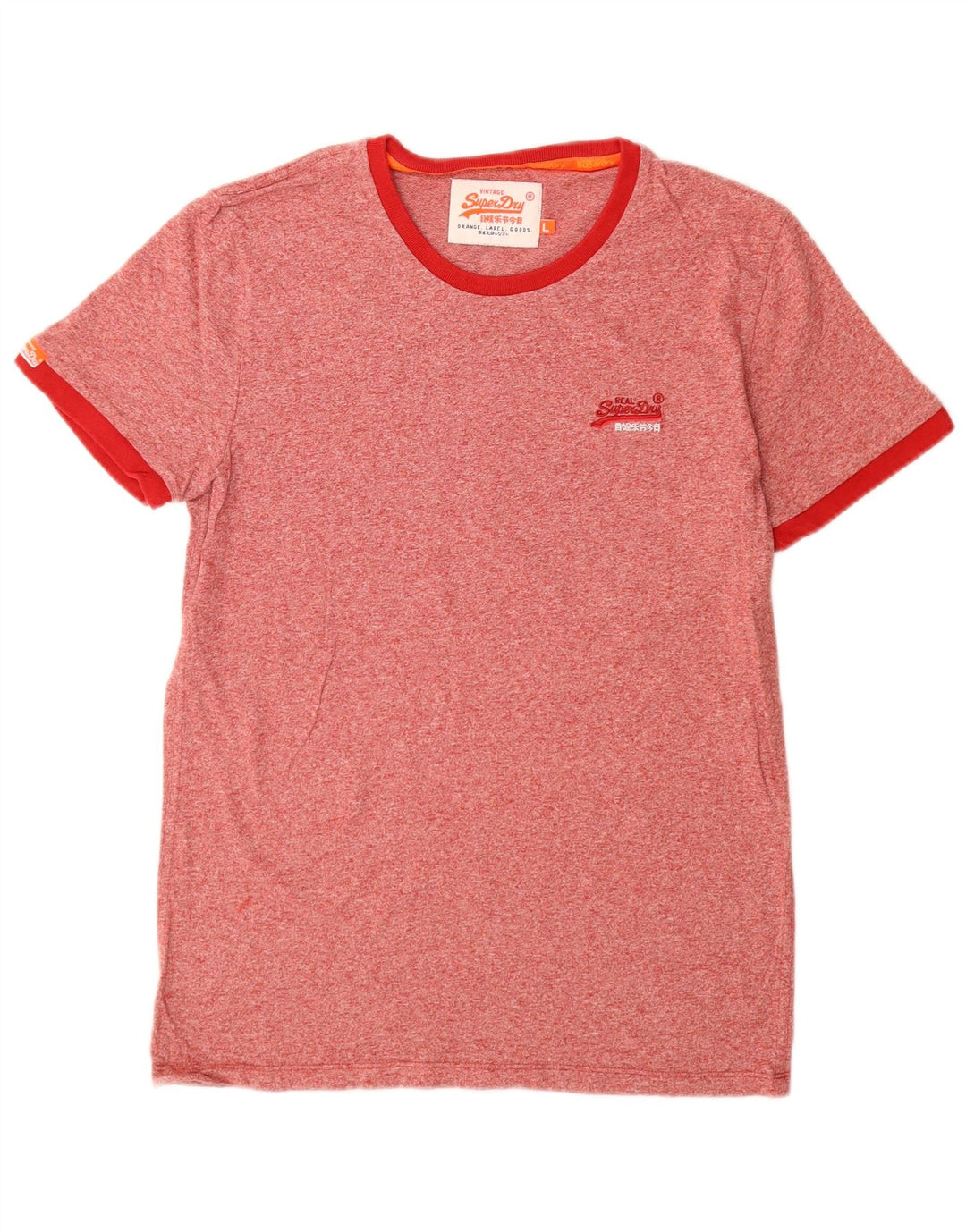 Superdry T-Shirt Graphique Haut Large Rouge Moucheté Homme