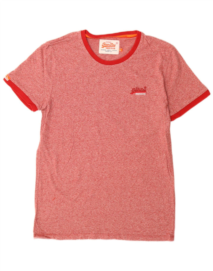 Superdry T-Shirt Graphique Haut Large Rouge Moucheté Homme