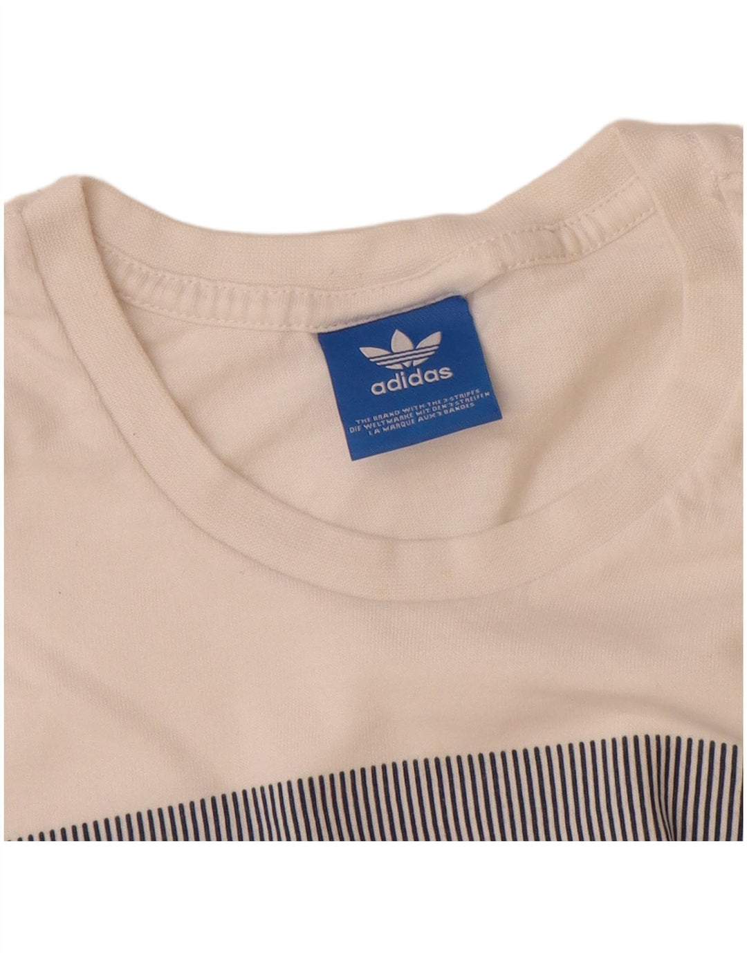 ADIDAS T-Shirt Graphique Homme Petit Blanc Coton