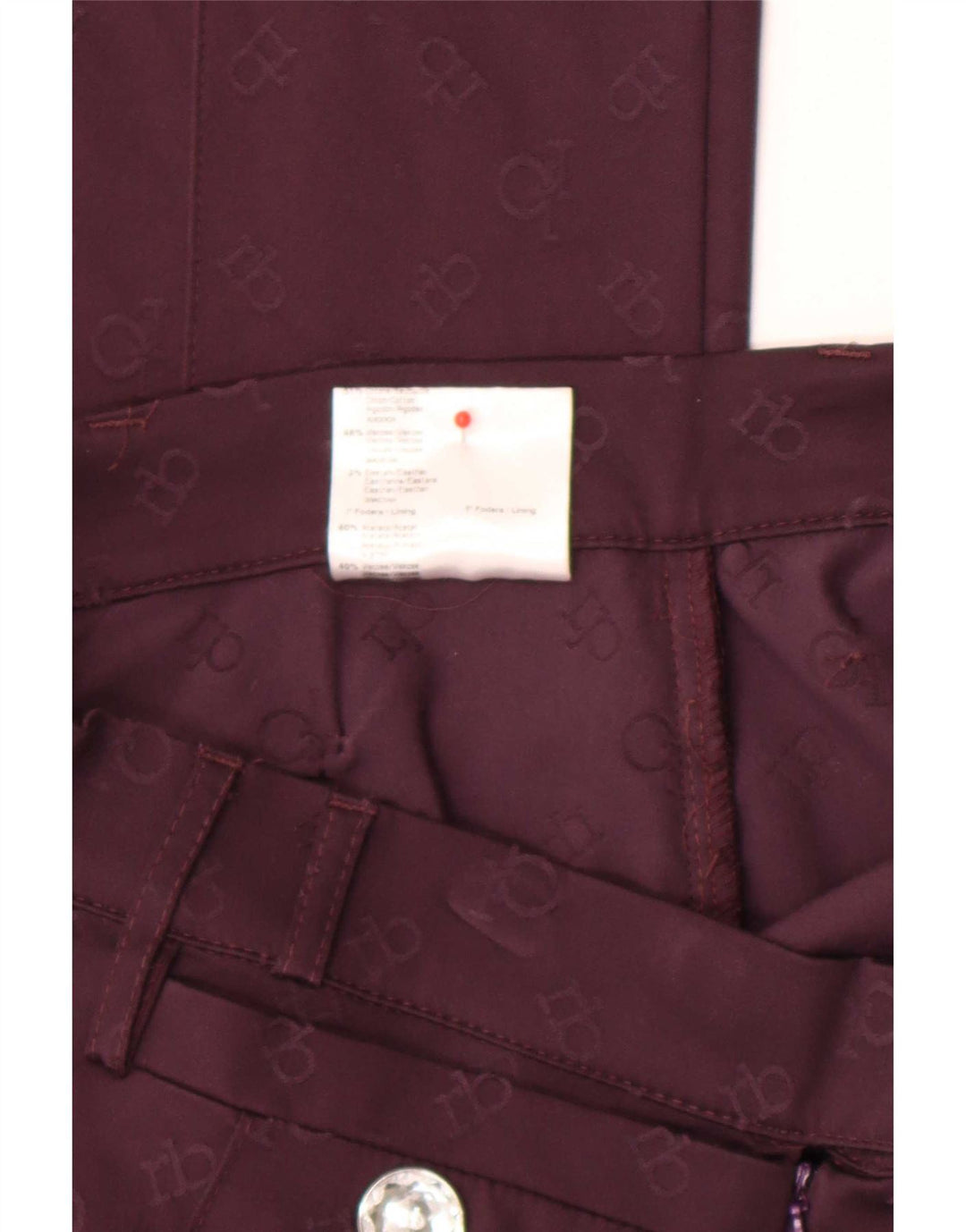 Roccobarocco Pantalon décontracté à motif abstrait pour femme IT 44 Medium W30 L30 B