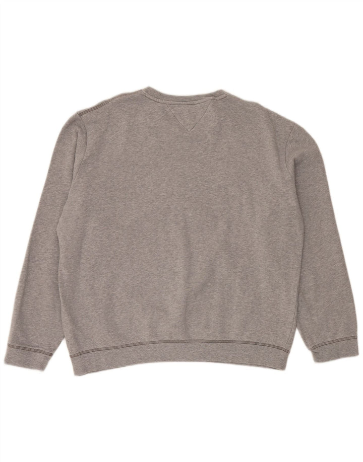 Tommy Hilfiger Sweat-shirt graphique pour homme 2XL Gris Colorblock Coton