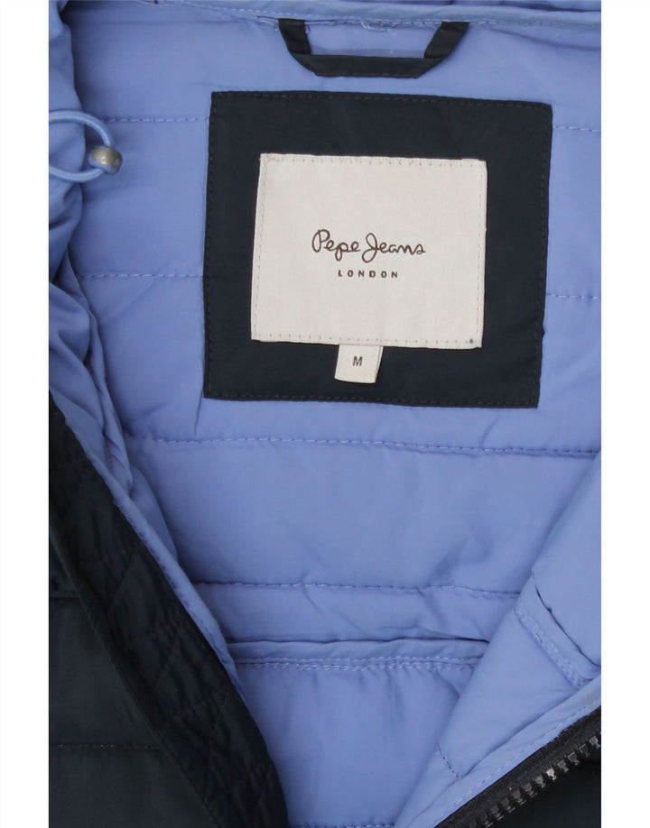 PEPE Jeans Veste matelassée à capuche pour homme UK 38 Bleu marine moyen Polyester