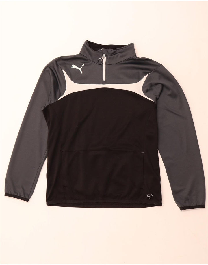 PUMA Haut de Survêtement Zip Neck Homme Noir Colorblock