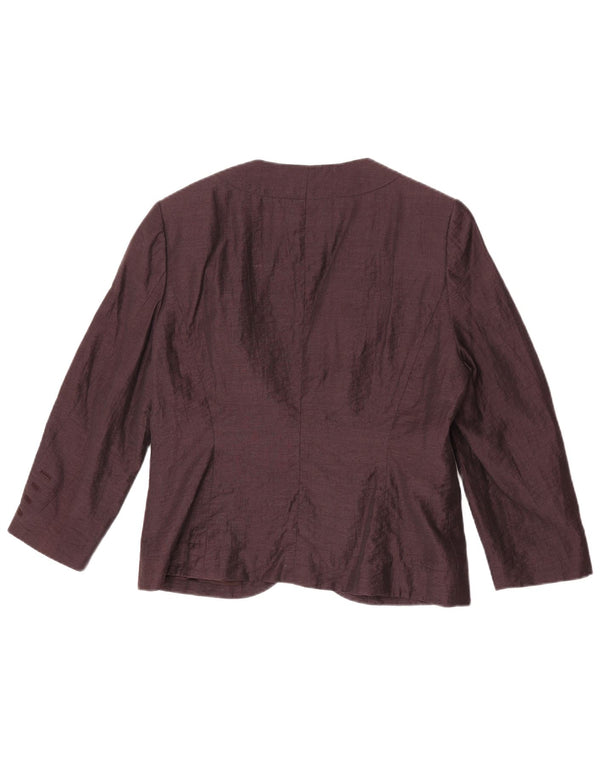 Fenn Wright Manson Veste blazer à manches 3/4 pour femme UK 16 Large Violet