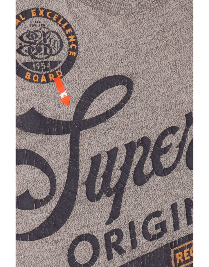 Superdry T-Shirt Graphique Homme Grand Gris Coton