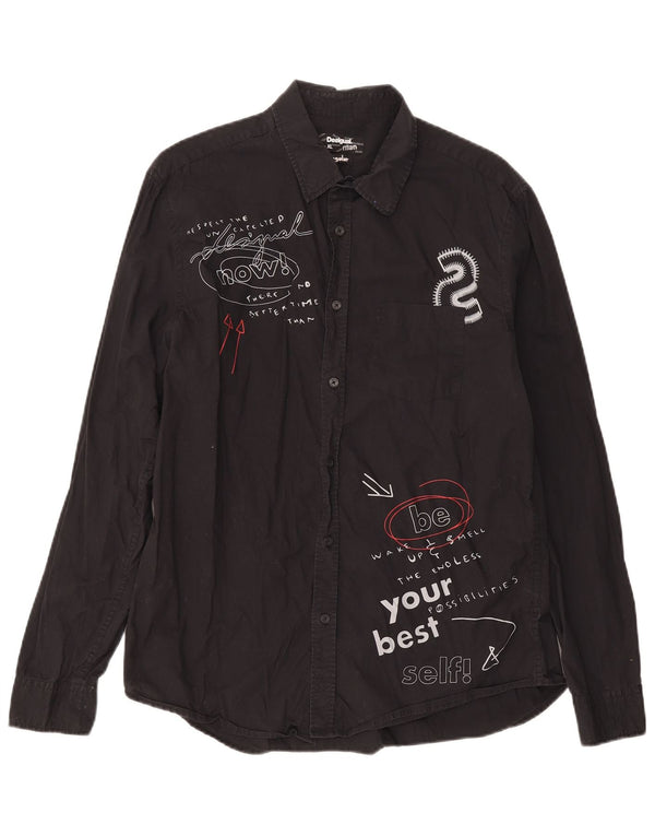 Desigual Chemise Graphic Regular Fit XL Noir Coton Homme