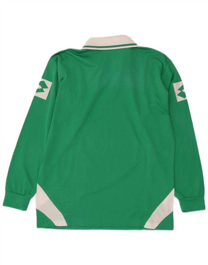 LOTTO Polo Graphique à Manches Longues Homme XL Vert Colorblock Polyester