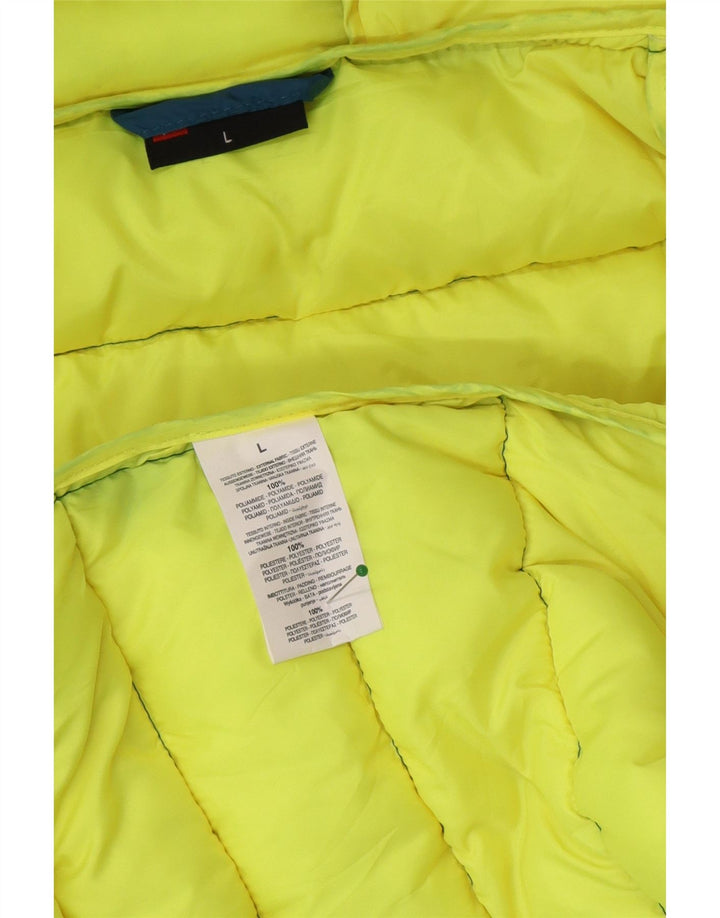 Lotto Veste matelassée à capuche pour homme UK 40 Large Bleu Polyester