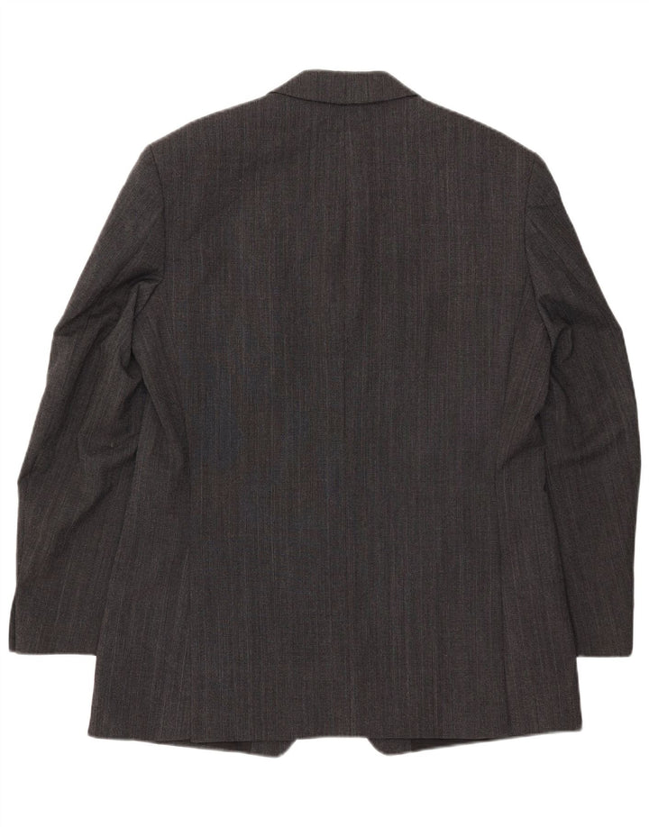 Marks & Spencer Veste blazer longue à 2 boutons pour homme UK 42 Large Gris Polyester