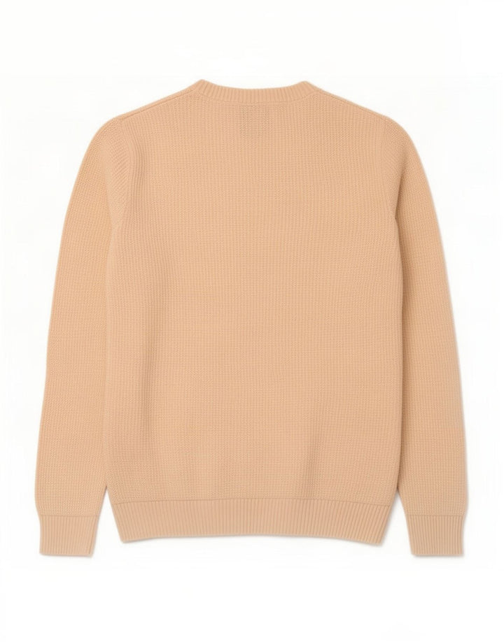 Zara Pull à col rond en coton beige moyen pour homme