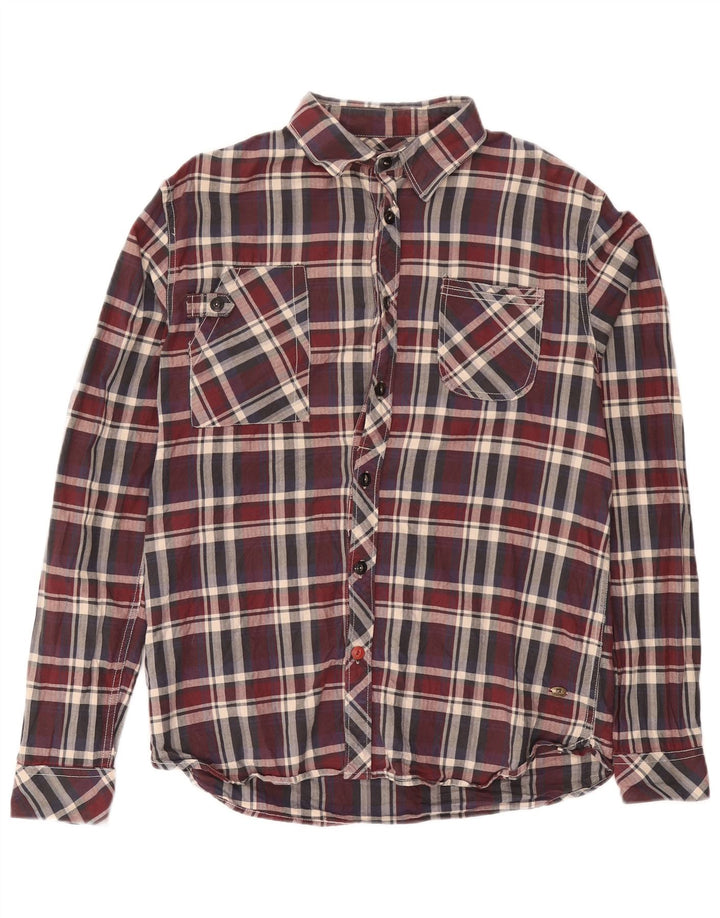 SCOTCH & SODA Chemise en Flanelle Homme Grand Carreau Bordeaux