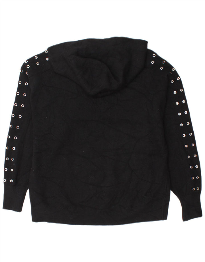 Zara Pull surdimensionné pour femme UK 10 Petite viscose noire