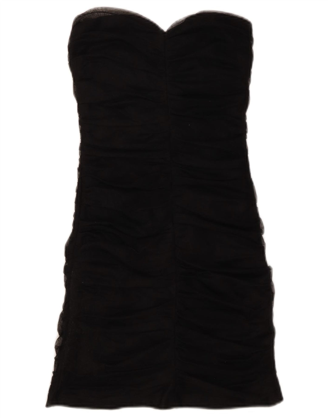 ZARA Robe moulante sans bretelles pour femme UK 8 Small Noir