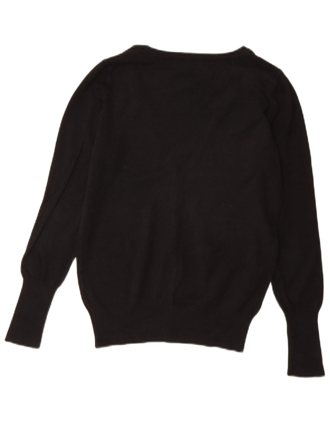 Zara Femme Cardigan Pull UK 12 Moyen Noir Coton