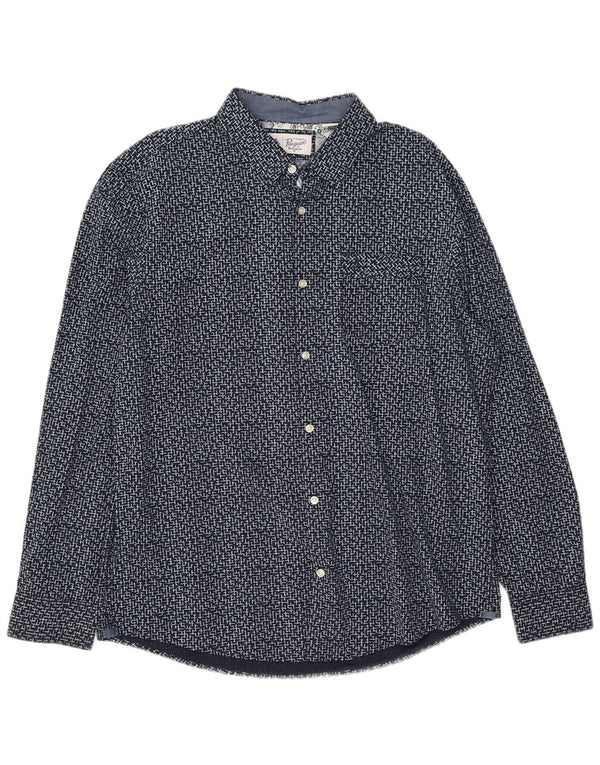Chemise Homme Penguin XL Bleu Géométrique Coton