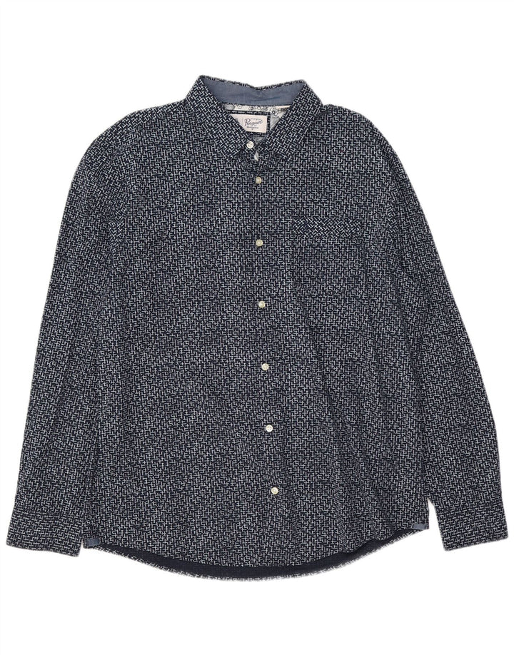 Chemise Homme Penguin XL Bleu Géométrique Coton