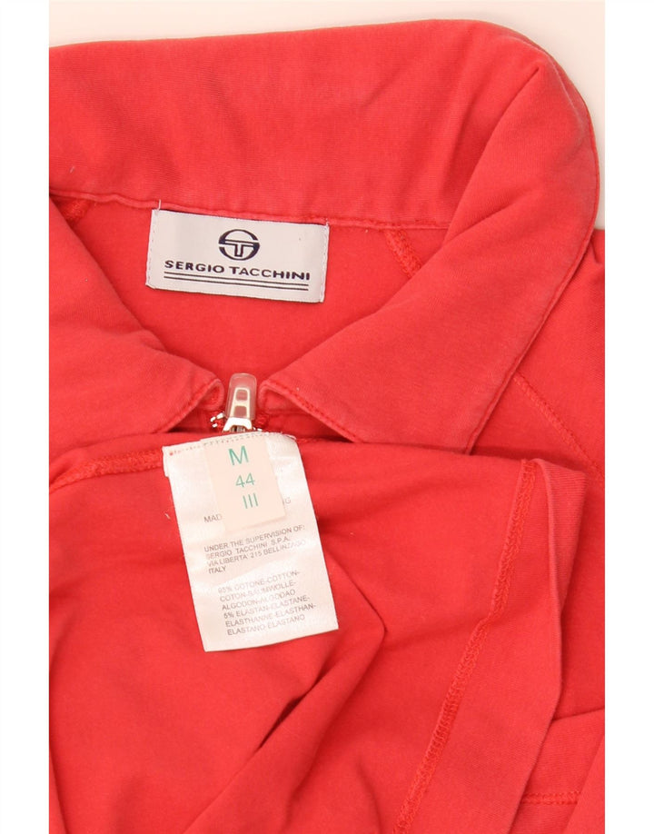 Sergio Tacchini Polo Femme UK 12 Coton Rouge Moyen