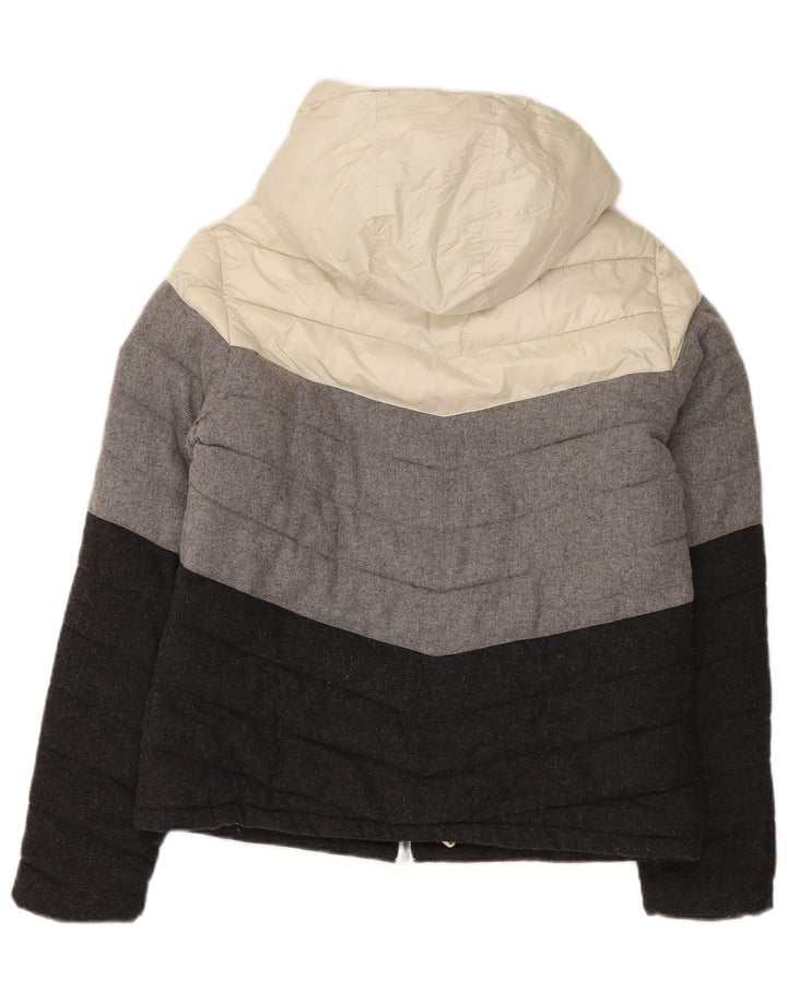Superdry Veste matelassée à capuche pour femme UK 18 XL Multicolore Colourblock
