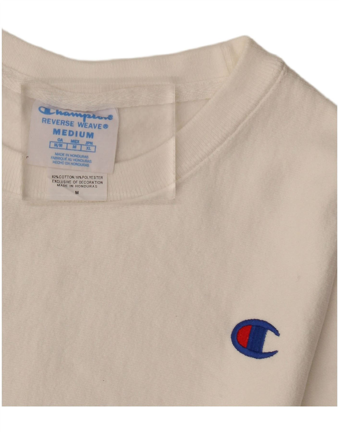 Champion Sweat-shirt pour femme UK 14 en coton blanc moyen