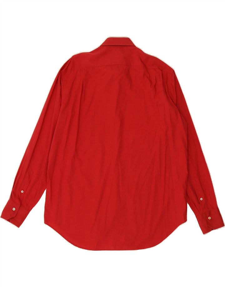 UNGARO Mens Shirt Size 43 17 XL Red Cotton Vintage Ungaro and Second-Hand Ungaro from Messina Hembry 