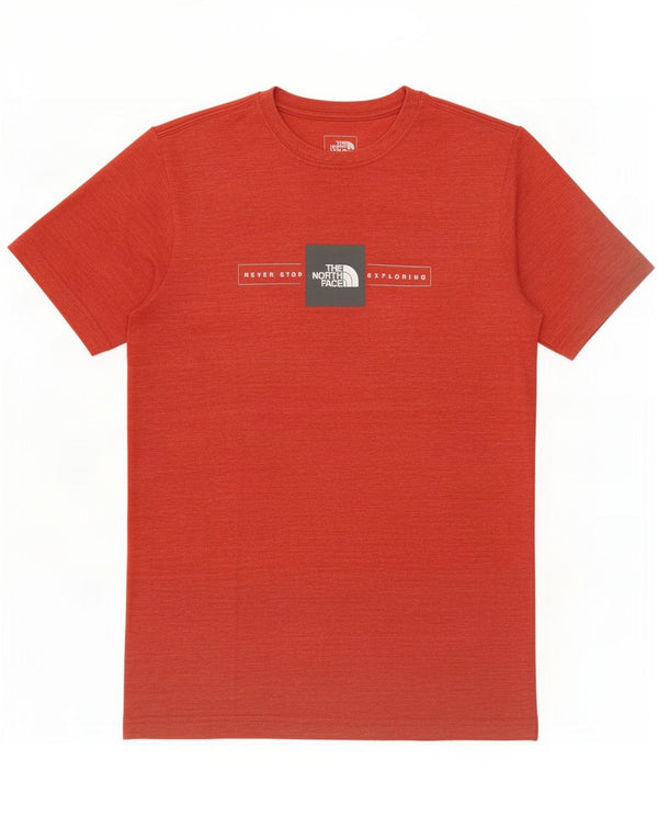 The North Face Mens Slim Fit Graphic T-Shirt Top Medium Red Flecked