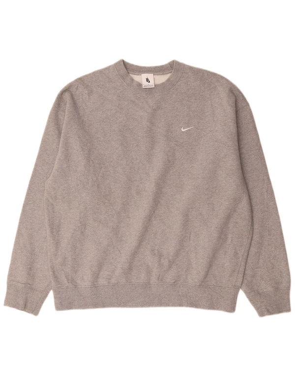 Nike Sweat-shirt pour homme en coton gris Taille L