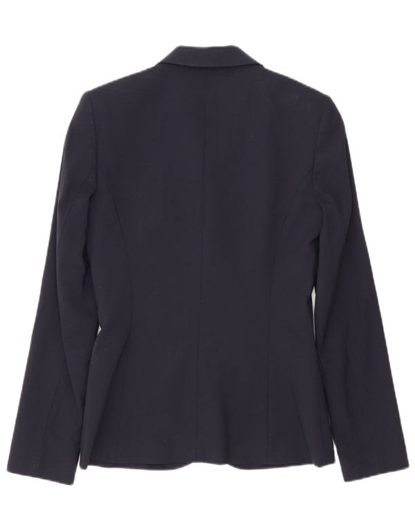 Hugo Boss Veste blazer à 2 boutons pour femme UK 6 XS Bleu marine Laine vierge