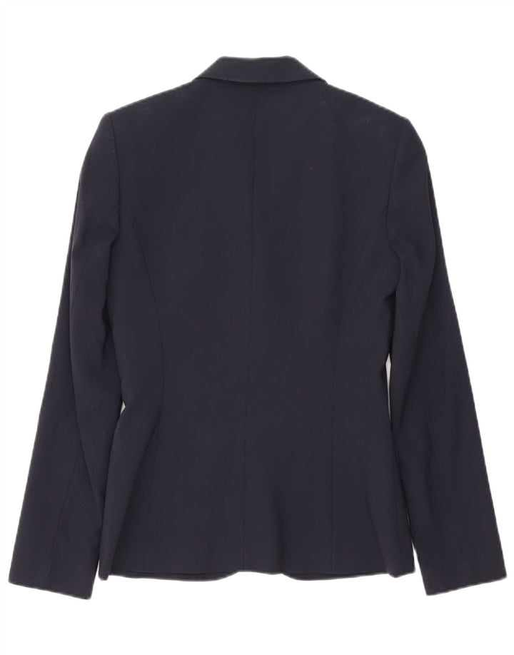 Hugo Boss Veste blazer à 2 boutons pour femme UK 6 XS Bleu marine Laine vierge