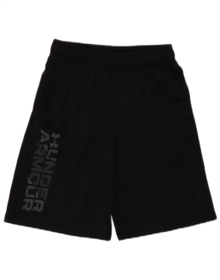 Under Armour Short de Sport Graphique Garçon 9-10 ans Noir Moyen Polyester