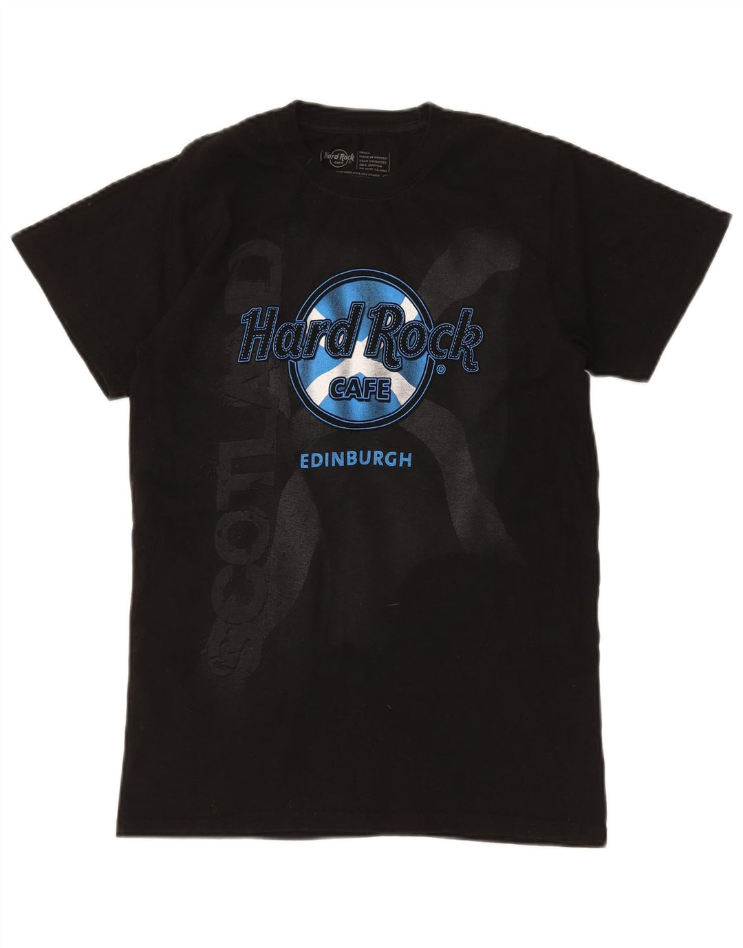 HARD ROCK CAFE T-shirt graphique Edinburgh pour hommes, petit coton noir