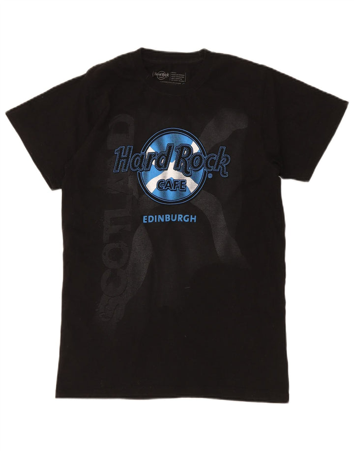 HARD ROCK CAFE T-shirt graphique Edinburgh pour hommes, petit coton noir