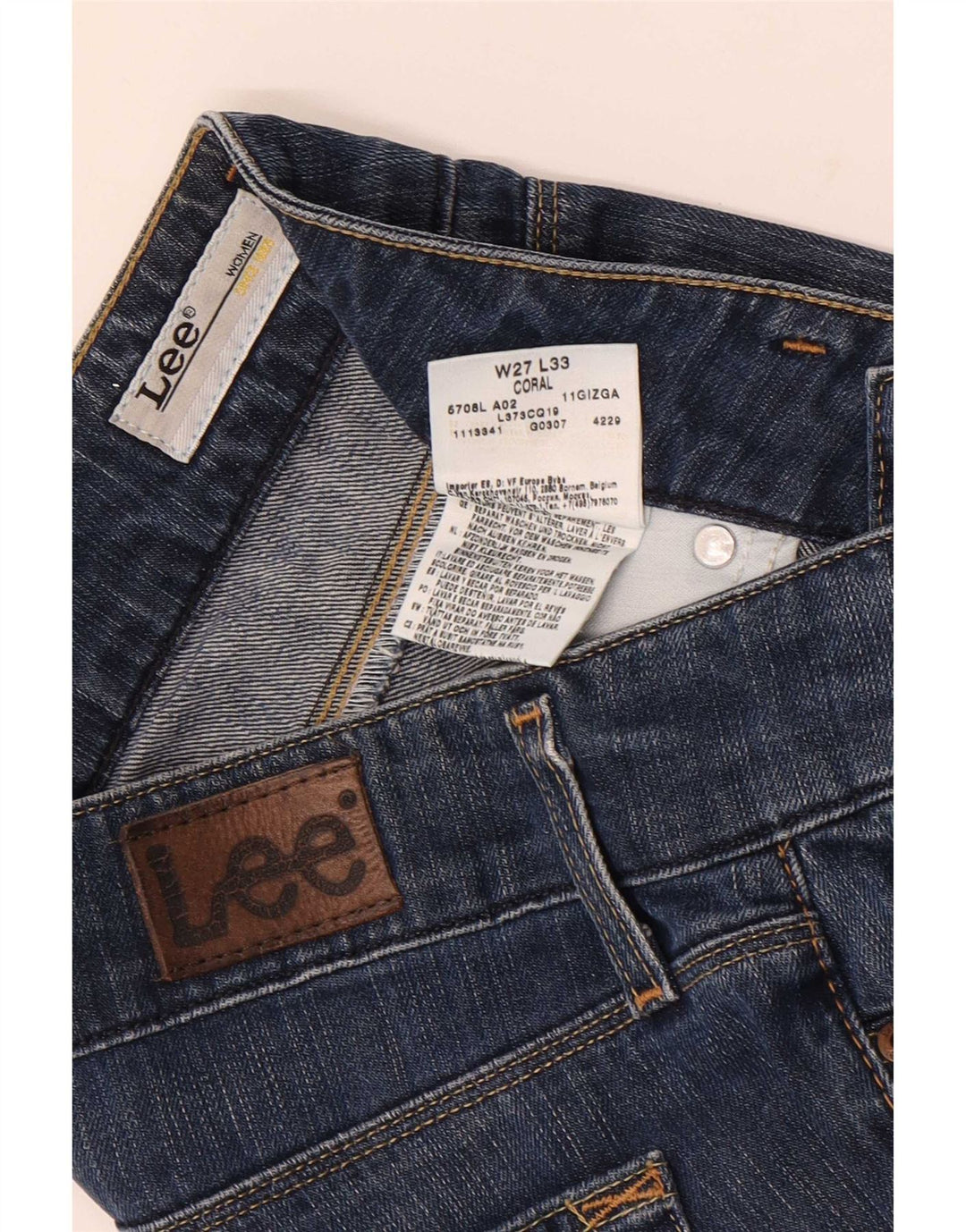 Lee Jean Bootcut Corail Femme W27 L33 Bleu Coton