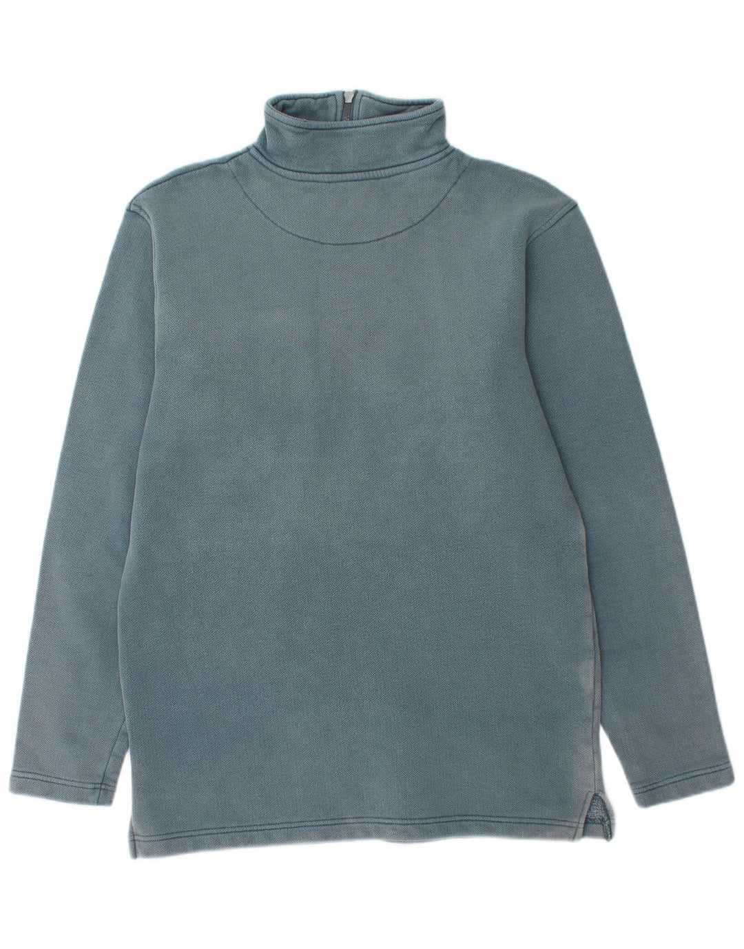 WEIRD FISH Sweat-shirt à col zippé pour homme en coton bleu petit