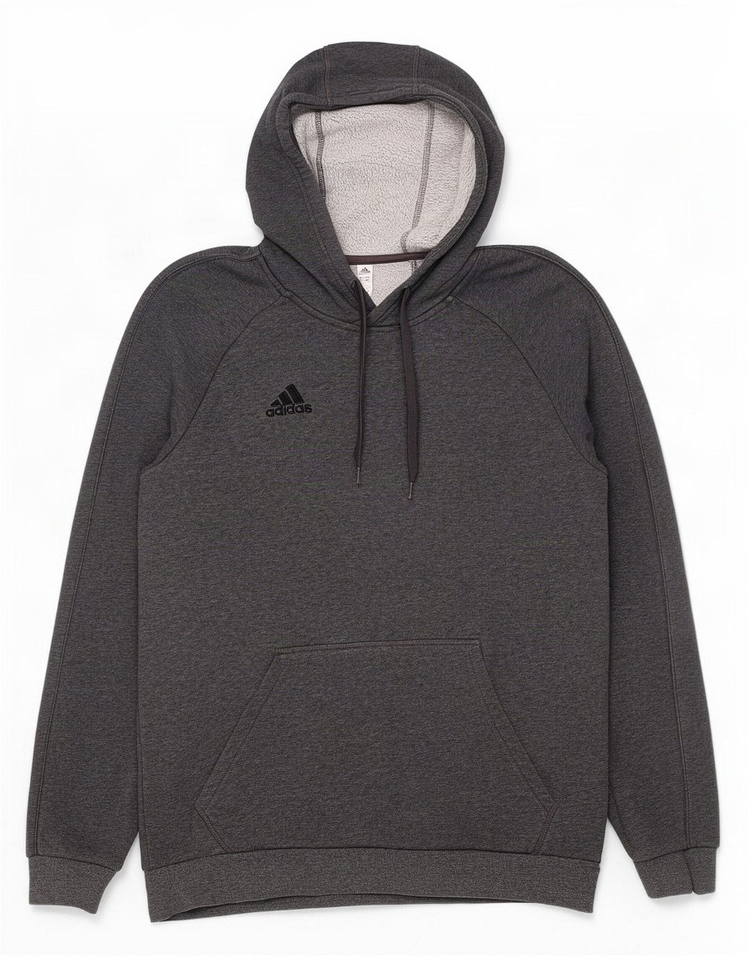 Adidas Pull à capuche en coton moucheté gris moyen pour homme