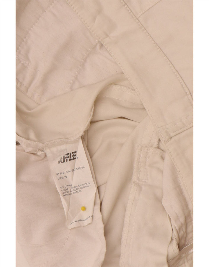 Pantalon Capri Femme Rifle W28 L21 Coton Blanc