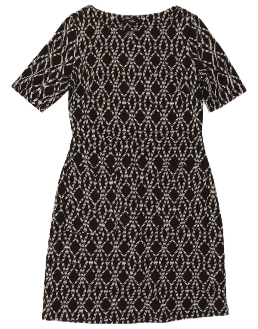 Next Robe fourreau pour femme UK 42 Polyester géométrique gris moyen