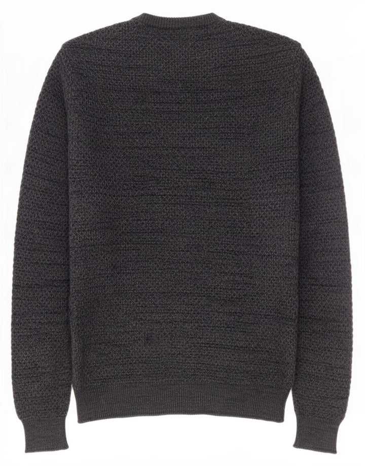 Marks & Spencer Pull Col Ras du Cou Homme Gris Moyen Coton